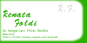 renata foldi business card