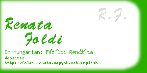 renata foldi business card